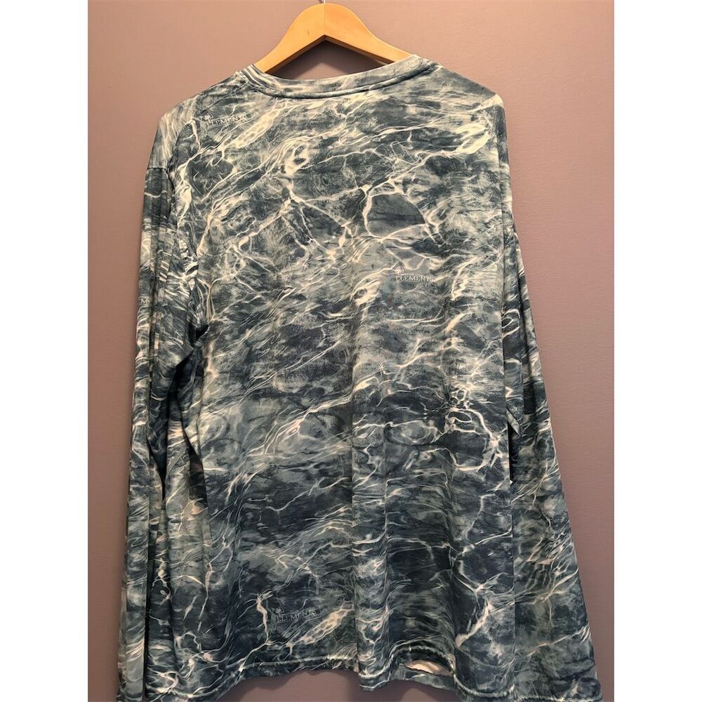 Mossy Oak Men's XL Green Rash Guard Swim Shirt UPF 40+ Long Sleeve - Picture 5 of 7